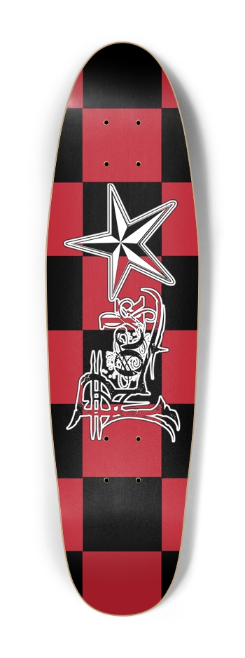Rock Star BR Checker Cruiser Deck Cruiser Shape