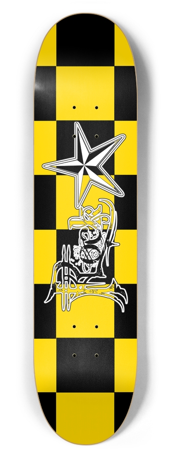 Rock Star BY Checker 7 5/8" Deck 7-5/8 Skateboard Deck