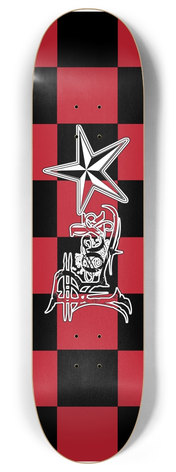 Rock Star BR Checker 8" Deck 8 Inch Skateboard Deck