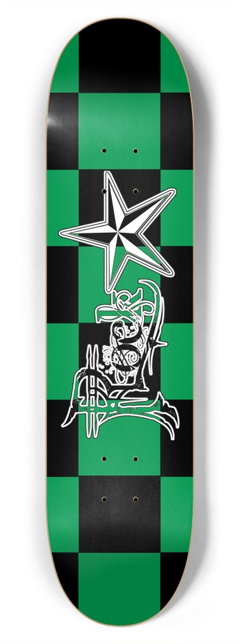 Rock Star BG Checker 7 3/4" Deck 7-3/4 Skateboard Deck