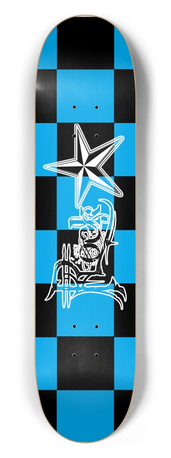 Rock Star BB Checker 7 1/2" Deck 7-1/2 Skateboard Deck