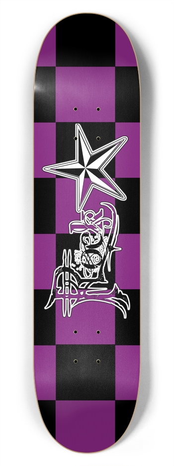 Rock Star BP Checker 7 3/4" Deck 7-3/4 Skateboard Deck