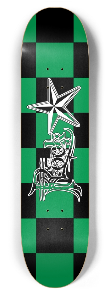 Rock Star BG Checker 7 7/8" Deck 7-7/8 Skateboard Deck