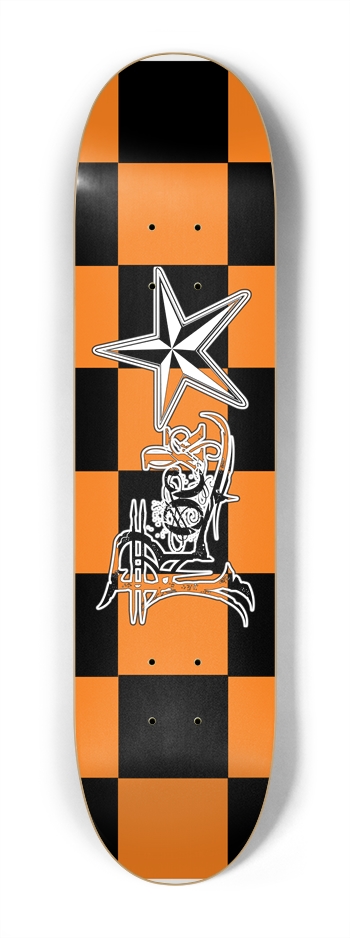 Rock Star BO Checker 7 1/4" Deck 7-1/4 Mini/Kid Skateboard
