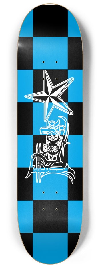 Rock Star BB Checker 8 1/4" Deck 8-1/4 Skateboard Deck