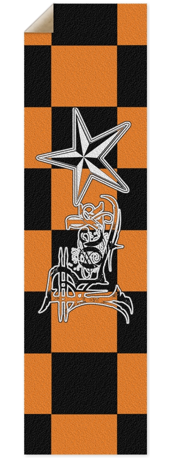 Rock Star BO Checker Custom Griptape 9 x 33 Inch Griptape