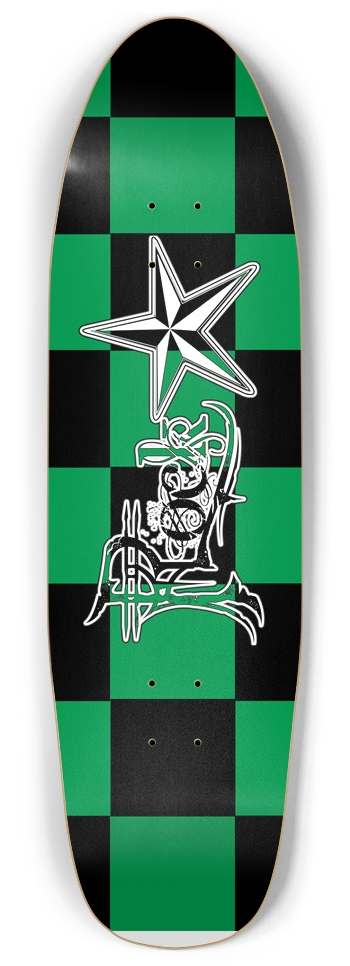 Rock Star BG Checker Punk Nose Pool Deck Punk Nose Pool Shape