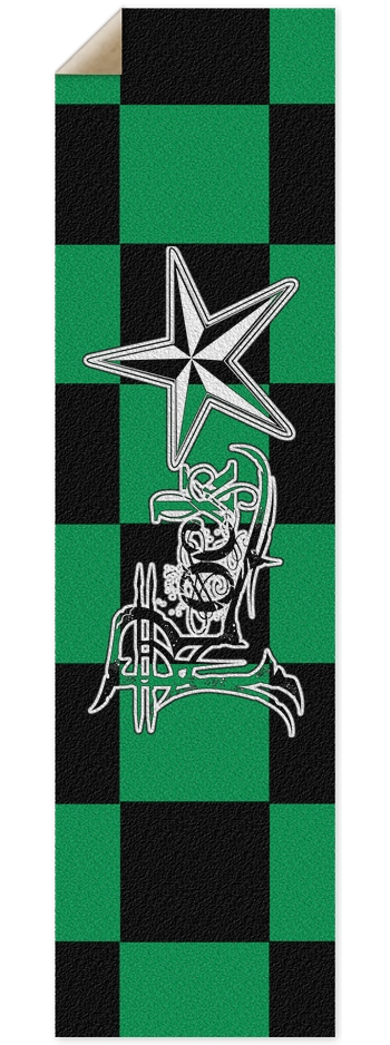 Rock Star BG Checker Custom Griptape 9 x 33 Inch Griptape