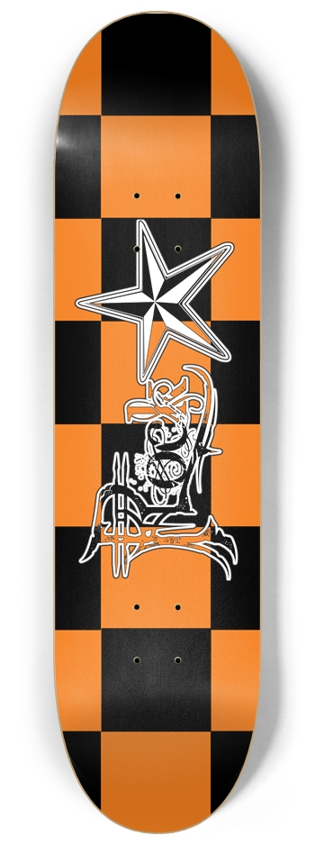 Rock Star BO Checker 8 1/4" Deck 8-1/4 Skateboard Deck