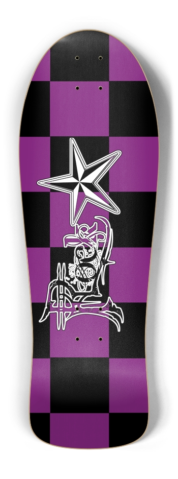 Rock Star BP Checker Old School Deck Old School Shape