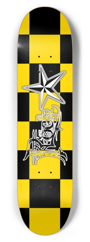 Rock Star BY Checker 7 3/4" Deck 7-3/4 Skateboard Deck