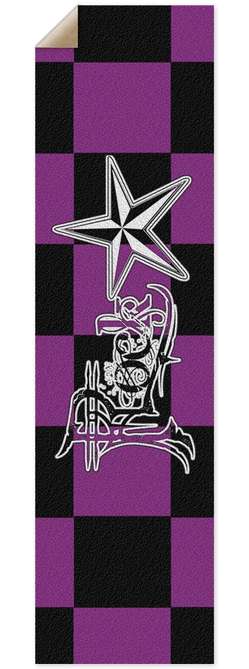 Rock Star BP Checker Custom Griptape 9 x 33 Inch Griptape