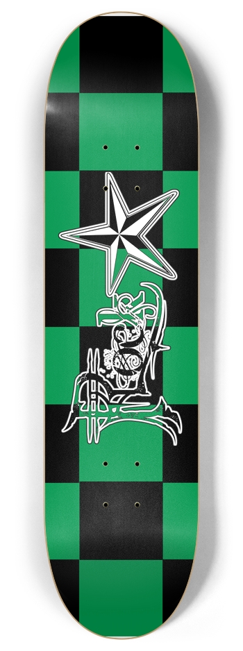 Rock Star BG Checker 8" Deck 8 Inch Skateboard Deck