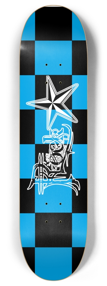 Rock Star BB Checker 8" Deck 8 Inch Skateboard Deck