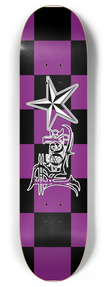 Rock Star BP Checker 8" Deck 8 Inch Skateboard Deck