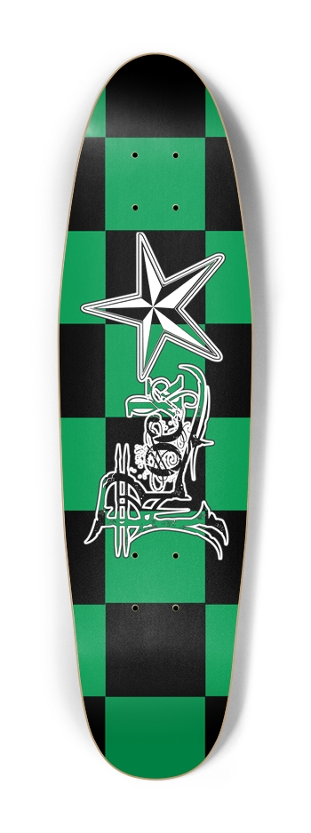 Rock Star BG Checker Cruiser Deck Cruiser Shape
