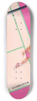 Tennis 8 Inch Skateboard Deck by Bambiraptor
