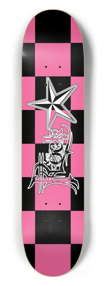 Rock Star BPk Checker 7 1/2" Deck 7-1/2 Skateboard Deck
