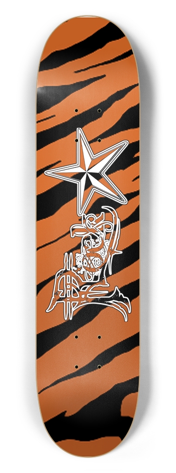 Rock Star Tiger Stripe 7 1/2" Deck 7-1/2 Skateboard Deck