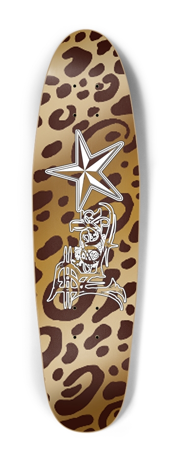 Rock Star Leopard Print Cruiser Deck Cruiser Shape