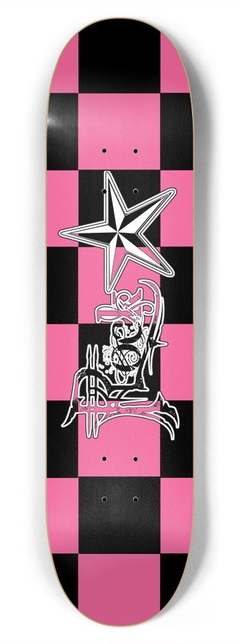 Rock Star BPk Checker 7 3/4" Deck 7-3/4 Skateboard Deck