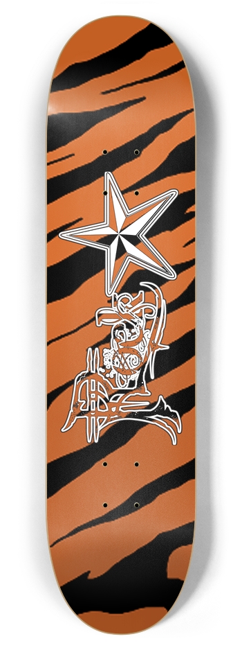 Rock Star Tiger Stripe 7 7/8" Deck 7-7/8 Skateboard Deck