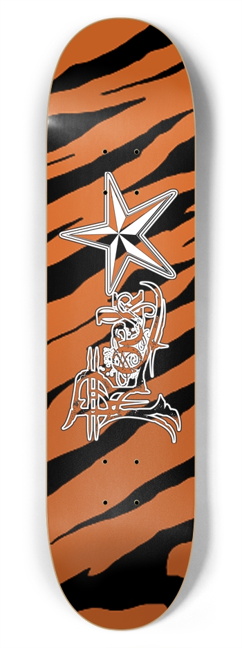 Rock Star Tiger Stripe 7 3/4" Deck 7-3/4 Skateboard Deck