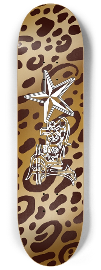 Rock Star Leopard Print 8 1/4" Deck 8-1/4 Skateboard Deck