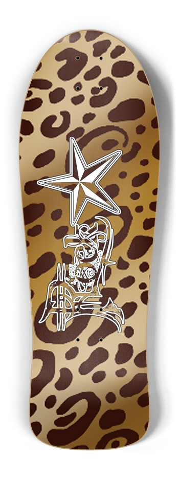 Rock Star Leopard Print Old School Deck Old School Shape