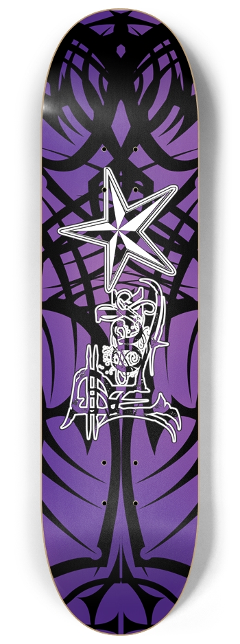 Rock Star Purple Tribal 8 1/4" Deck 8-1/4 Skateboard Deck