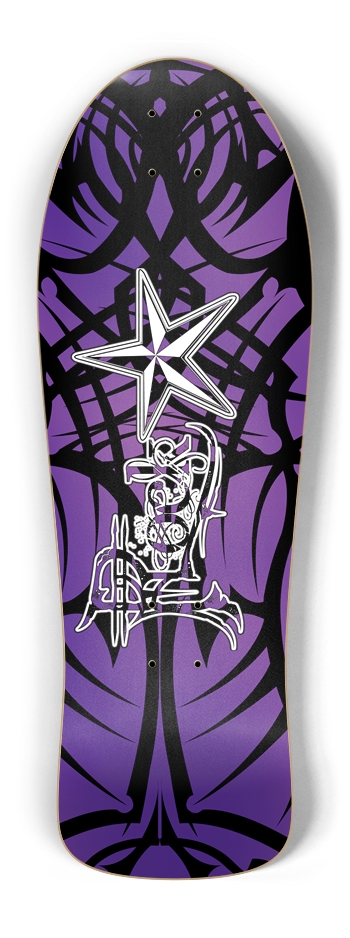 Rock Star Purple Tribal old School Deck Old School Shape