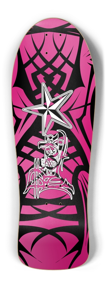 Rock Star Pink Tribal Old School Deck Old School Shape