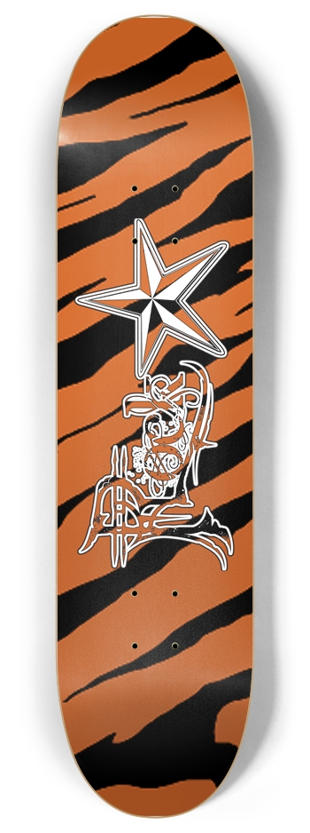 Rock Star Tiger Stripe 8" Deck 8 Inch Skateboard Deck