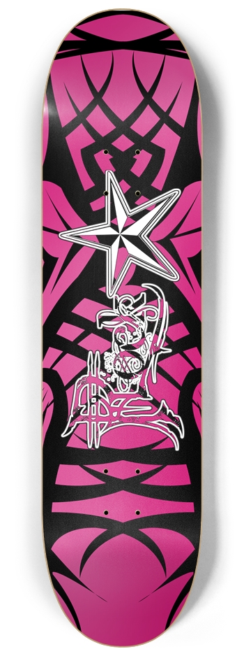 Rock Star Pink Tribal 8 1/4" Deck 8-1/4 Skateboard Deck