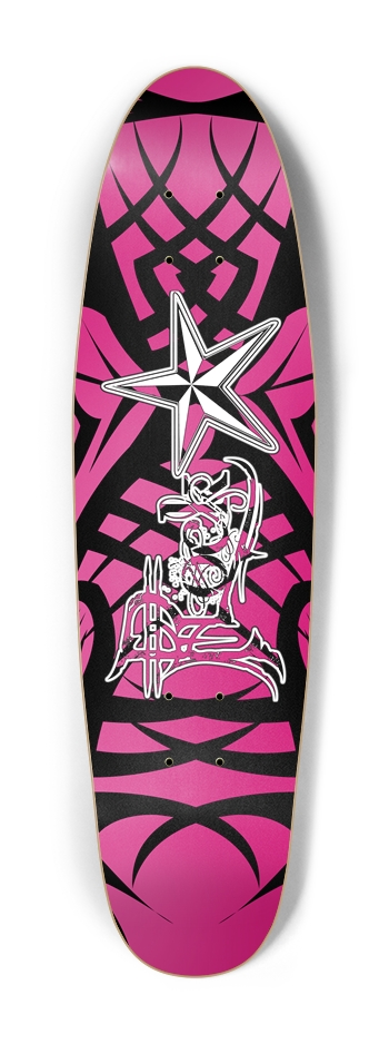 Rock Star Pink Tribal Cruiser Deck Cruiser Shape