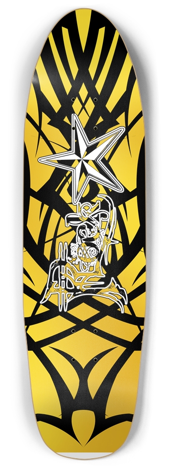 Rock Star Yellow Tribal Punk Nose Pool Deck Punk Nose Pool Shape