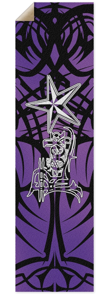 Rock Star Purple Tribal Custom Griptape 9 x 33 Inch Griptape