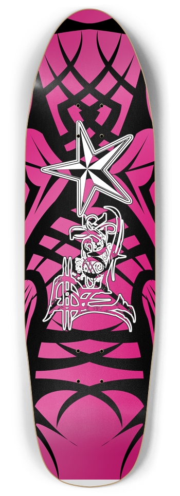 Rock Star Pink Tribal Punk Nose Pool Deck Punk Nose Pool Shape