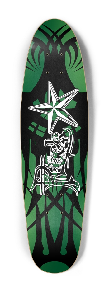 Rock Star Green Tribal Cruiser Deck Cruiser Shape