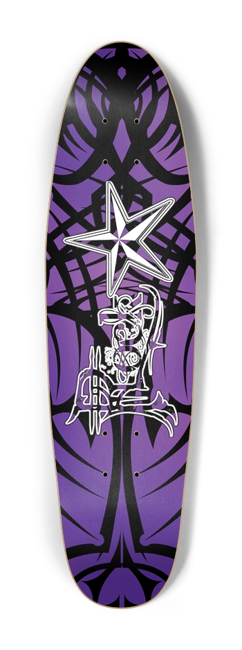 Rock Star Purple Tribal Cruiser Deck Cruiser Shape