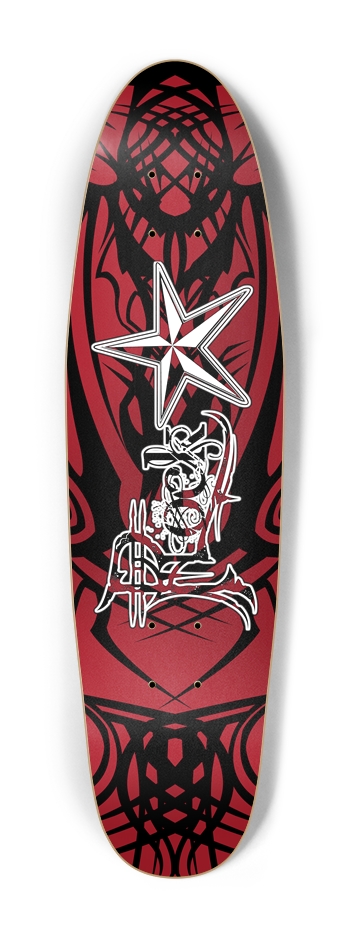 Rock Star Red Tribal Cruiser Deck Cruiser Shape