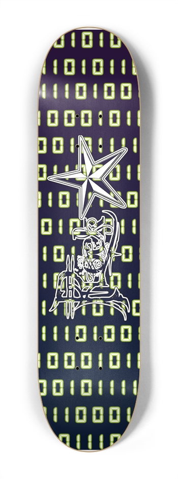 Rock Star Binary Code 7 1/4" Deck 7-1/4 Mini/Kid Skateboard