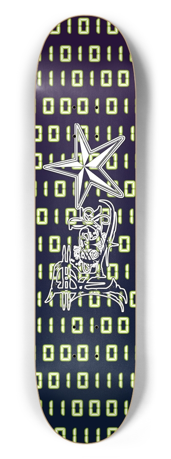 Rock Star Binary Code 7 1/2" Deck 7-1/2 Skateboard Deck