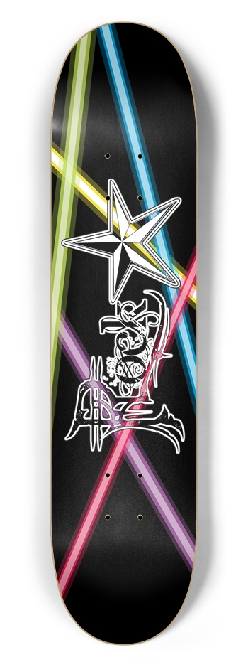 Rock Star Lasers 7 1/2" Deck 7-1/2 Skateboard Deck