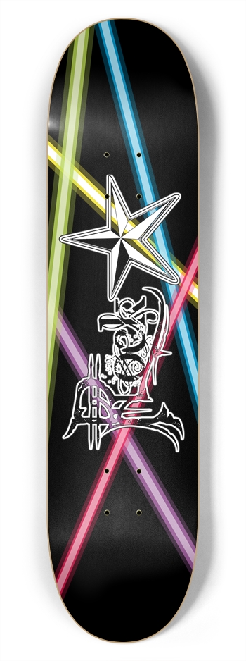 Rock Star Lasers 7 3/4" Deck 7-3/4 Skateboard Deck