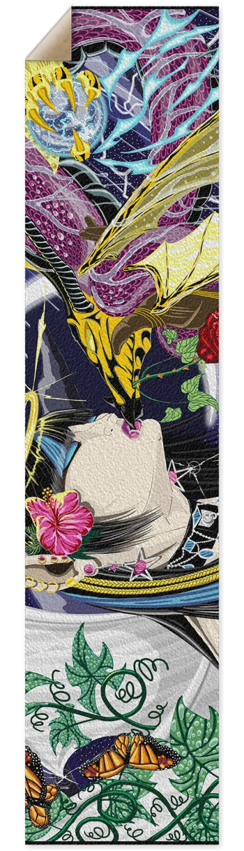 Kiss Of The Dragon Pintail/Longboard Grip Tape Griptape for Longboards