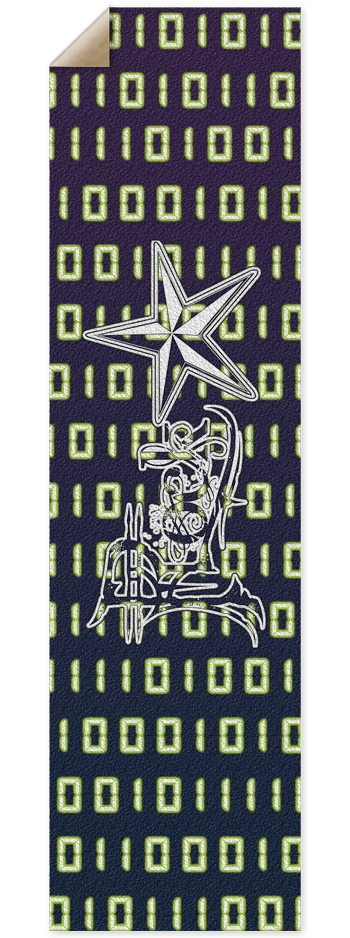 Rock Star Binary Code Custom Griptape 9 x 33 Inch Griptape