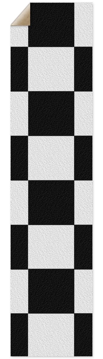 B+W Checker Pintail/Longboard Grip Tape Griptape for Longboards