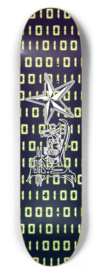 Rock Star Binary Code 7 5/8" Deck 7-5/8 Skateboard Deck