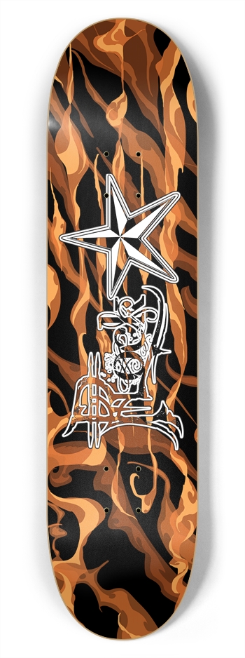 Rock Star Fire 7 3/4" Deck 7-3/4 Skateboard Deck